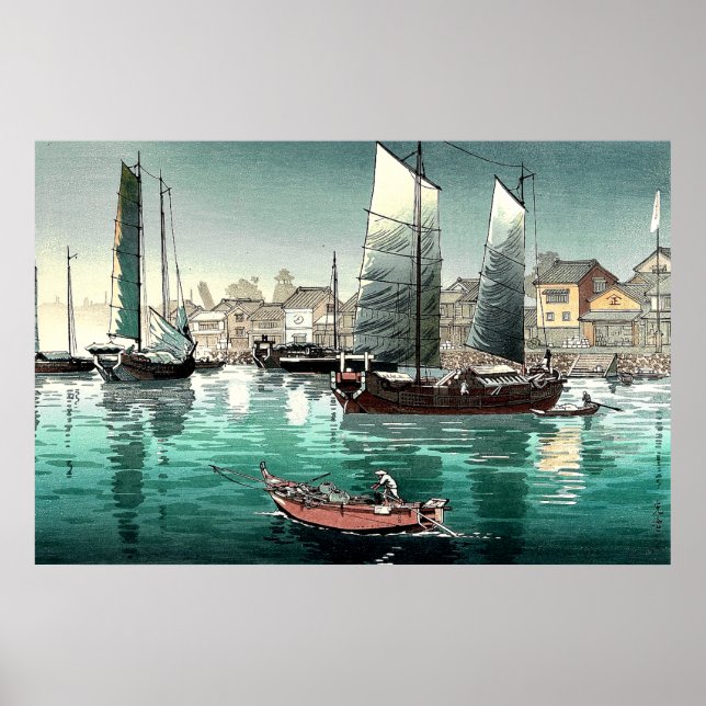 Poster Mar de Seto Interior Baía de Akashi Tsuchiya Koits (Frente)
