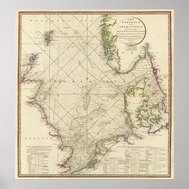 Pôster Mar do Norte, Kattegat (Frente)