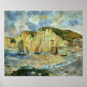 Pôster Mar e Falésias de Pierre Renoir, Arte Fino Antigo