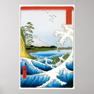Pôster Mar em Satta na província de Suruga por Ando