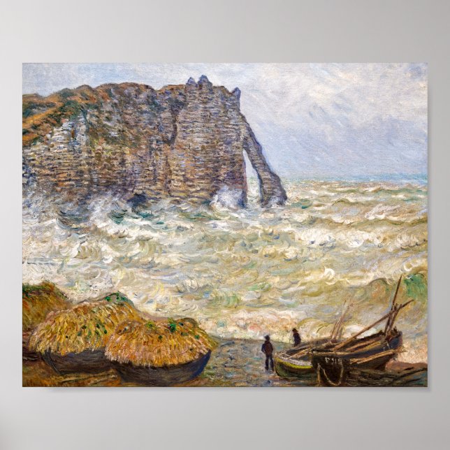 Poster Mar Esgotado em Étretat | Monet | (Frente)