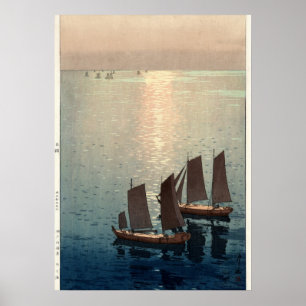 Poster Mar espumante de Hiroshi Yoshida