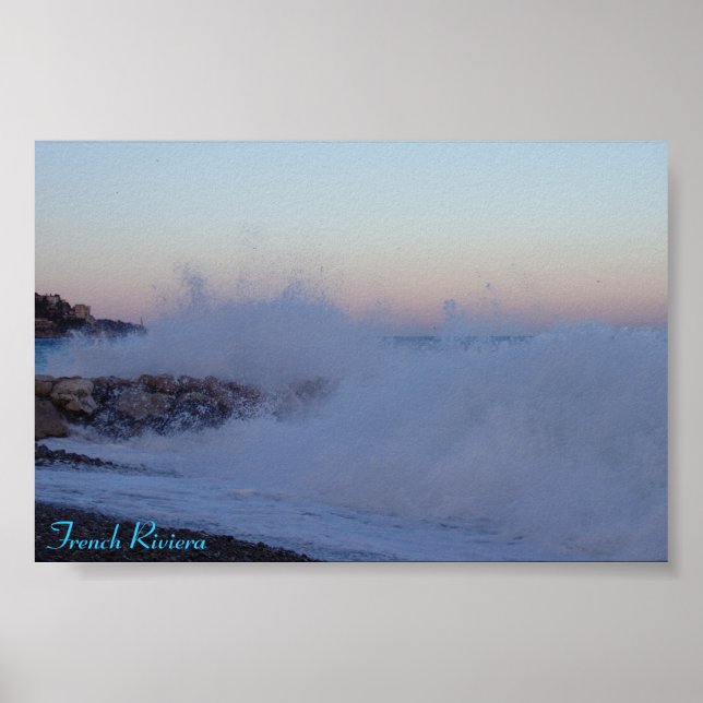 Poster Mar Mediterrâneo, Riviera Francesa (Frente)