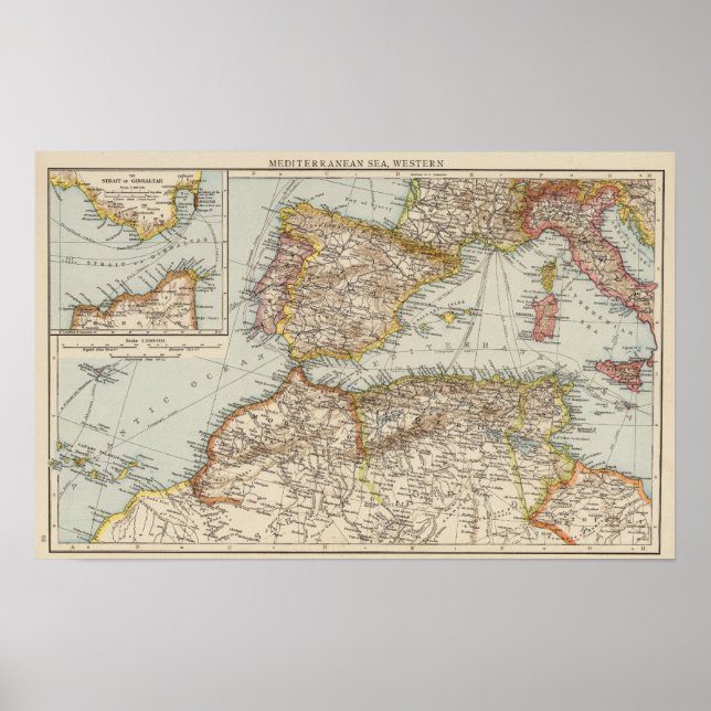 Pôster Mar Mediterrâneo W (Frente)