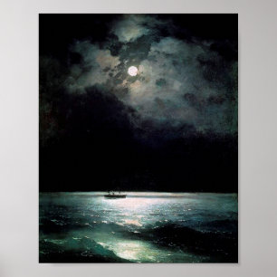 Poster Mar Negro à noite por Ivan Aivazovsky
