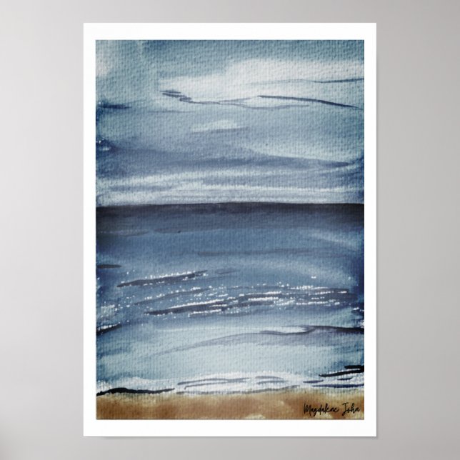 Poster Mar no anoitecer (Frente)