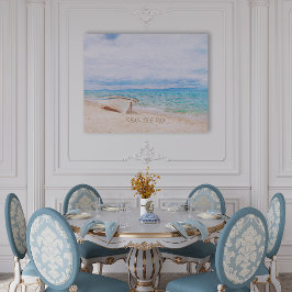 Poster Mar O Dia Cita Barco de Pesca