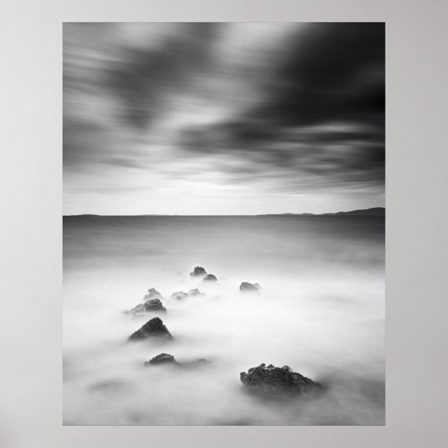 Poster Mar rochoso e leitoso (Frente)