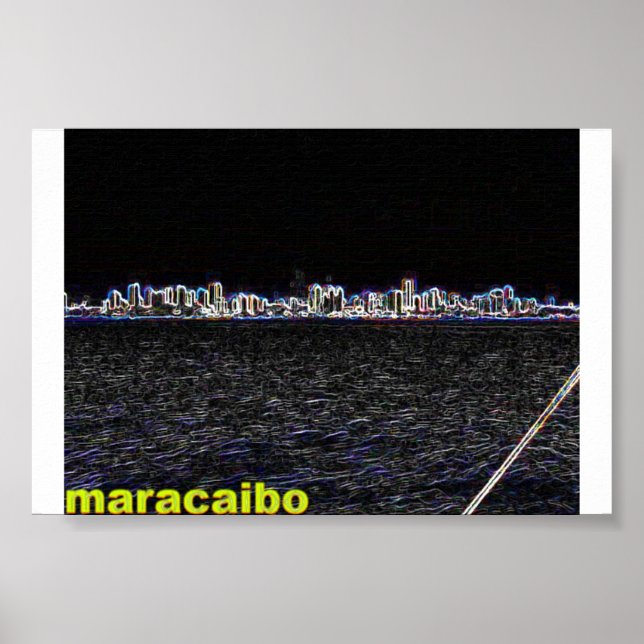 Pôster maracaibo à noite (Frente)