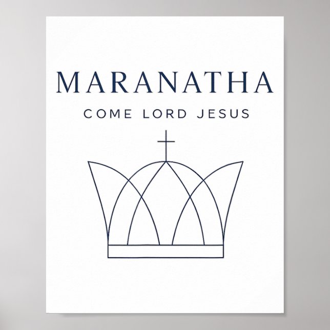 Poster Maranatha Christian Modern Minimalist  (Frente)