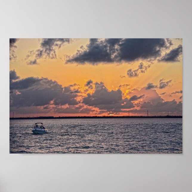 Poster Marathon Sunset no Florida Keys (Frente)