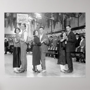 Pôster Maratona Dançarino, 1923. Foto do vintage