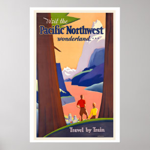 Poster Maravilha do Pacífico Noroeste América do Norte Vi