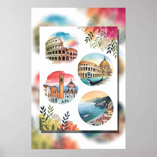 Poster Maravilhas da Itália (Frente)