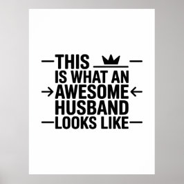 Poster Maravilhoso Gráfico Tipografia Marido