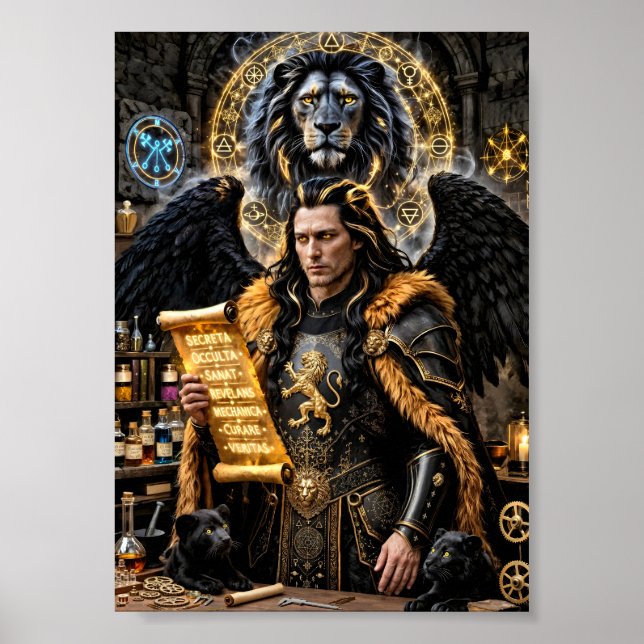 Poster Marbas: Demônio da Cura e do Conhecimento (Frente)