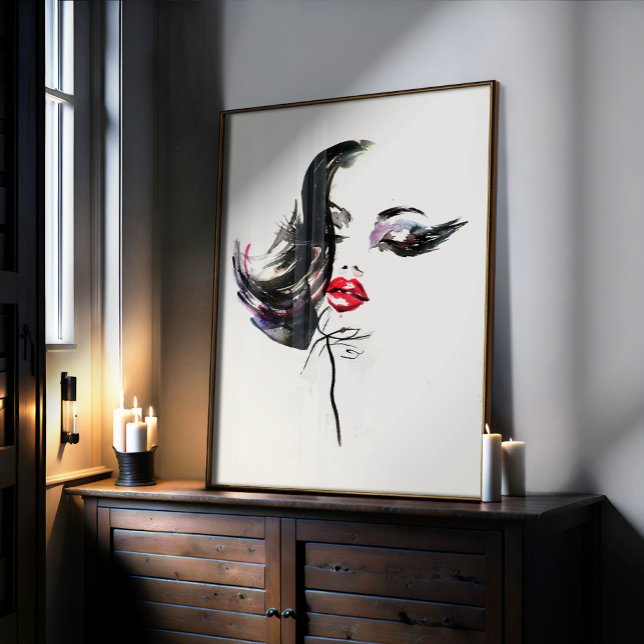 Pôster Marca de maquiagem de face aquática (Criador carregado)