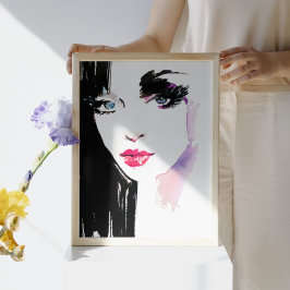 Poster Marca do retrato de mulher aquática