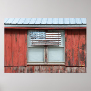 Pôster Marca Wooden American em Red Barn em Vermont