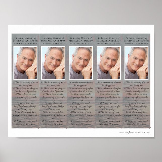 Poster Marcadores Comemorativos de Girassol (Frente)