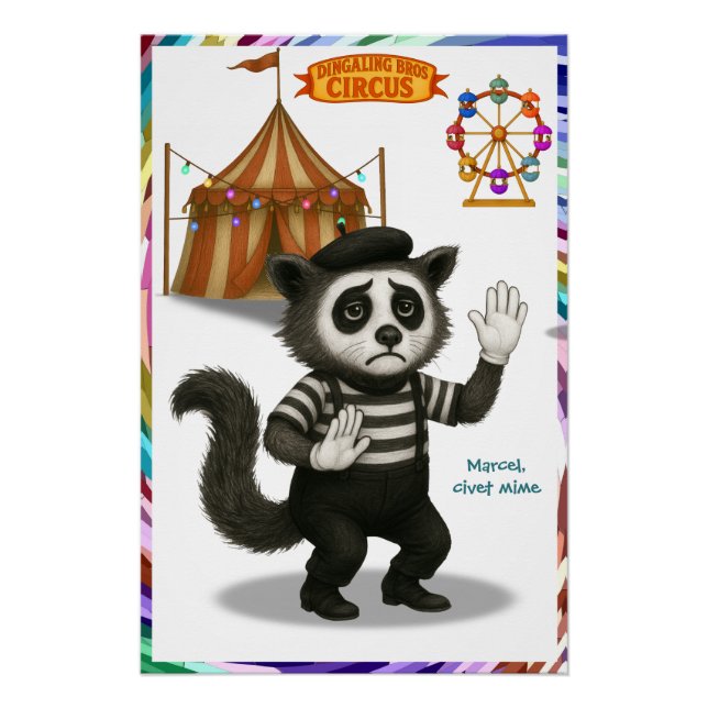 Pôster Marcel, civet mime (Frente)