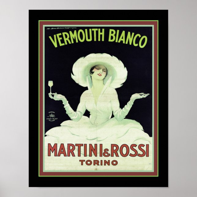 Poster Marcello Dudovich Vermouth Bianco (Frente)