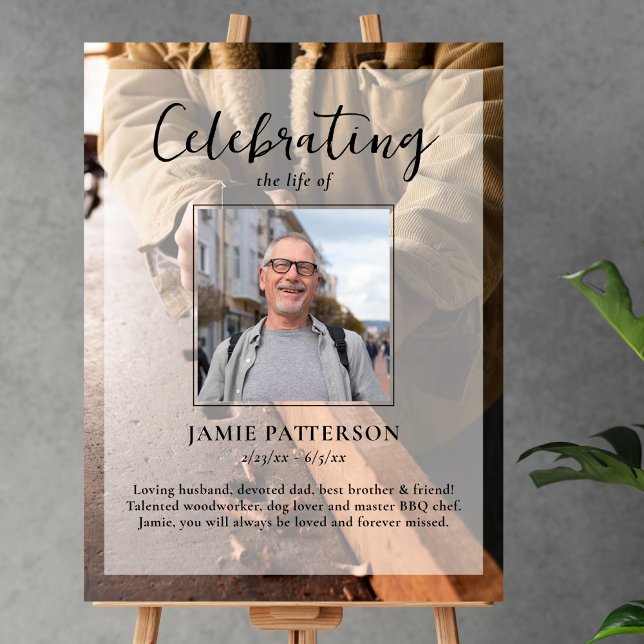 Poster Marceneiro, Celebração de Vida Funeral Foto (Criador carregado)