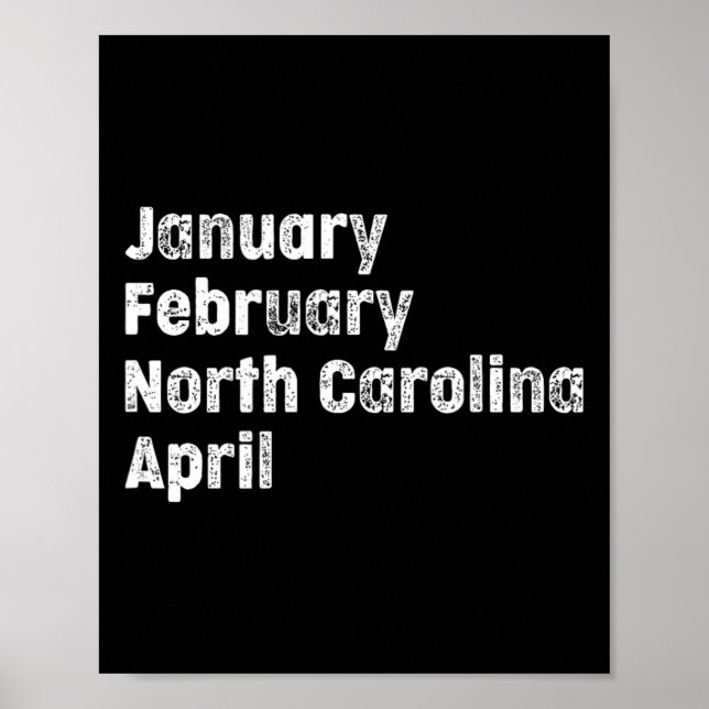 Poster March North Carolina Team Bysketbyll (Frente)