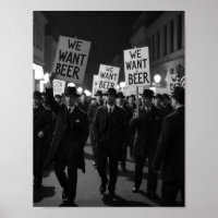 Marcha de Protesto da Era da Proibição Vintage Que