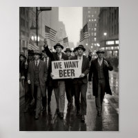 Marcha de Protesto da Era da Proibição Vintage Que