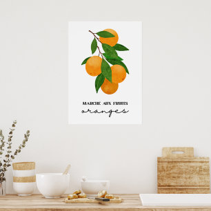 Poster Marche aux laranjas frutas