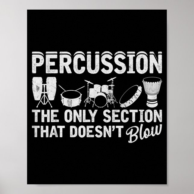 Poster Marching Band Percussion For Percussionist Drummer (Frente)