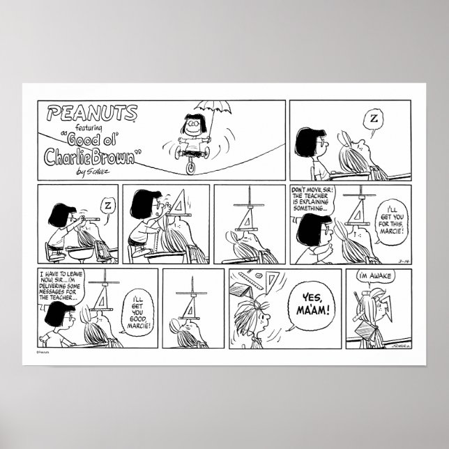 Poster Marcie & Peppermint Patty Na Sala De Aula (Frente)