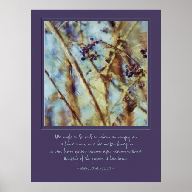 Poster Marco Aurélio "faça o bem aos outros" (Frente)