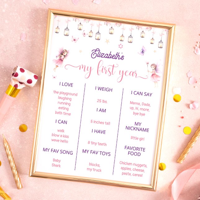 Poster Marco da Primeira Festa de aniversário da Fada Mág (Criador carregado)