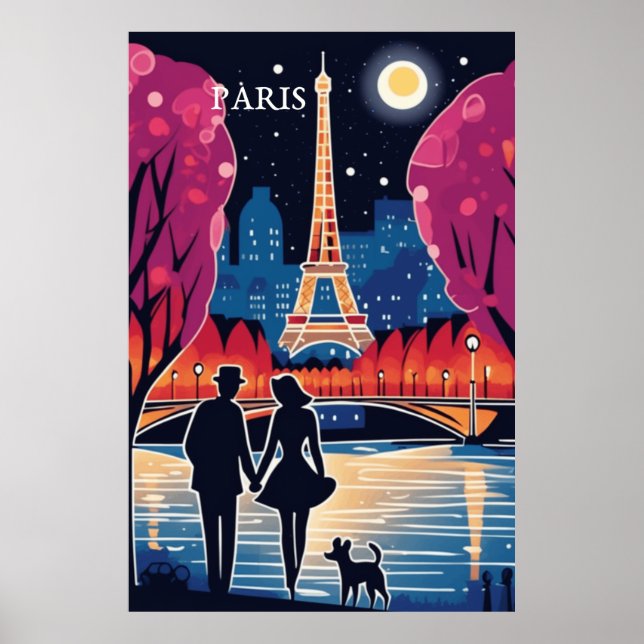 Poster Marco da Torre Eiffel em Paris (Frente)