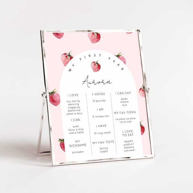 Poster Marco de primeira festa de aniversário (Criador carregado)