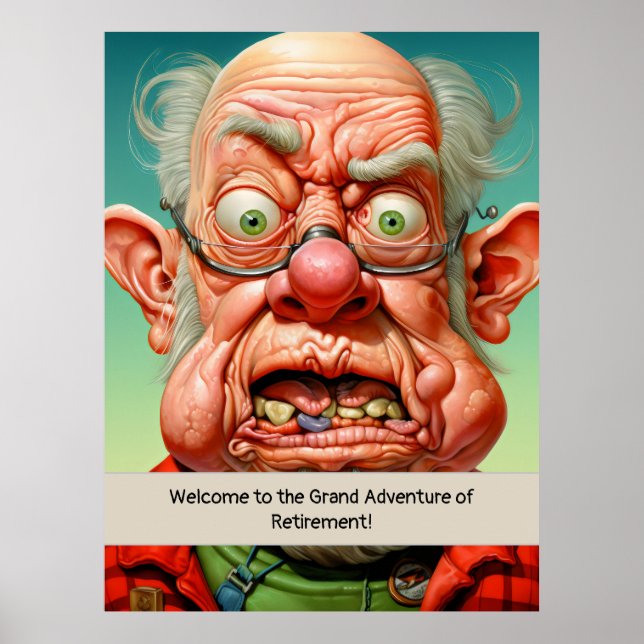Poster Marco do humor de aposentadoria marco Aniversário (Frente)