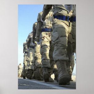 Pôster Março iraquiano dos recrutas da força aérea