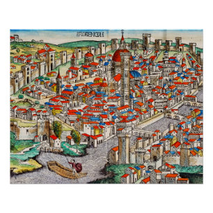 Pôster Marco medieval de Florença na Itália
