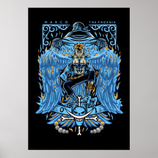 Poster Marco The Phoenix Whitebeard Pirates