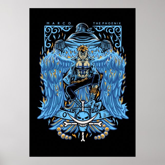 Poster Marco The Phoenix Whitebeard Pirates (Frente)