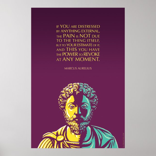Pôster Marcus Aurelius cita: O Poder para Revogar (Frente)