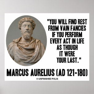 Poster Marcus Aurelius Encontra Resto Da Citação De Ricos