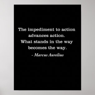 Poster Marcus Aurelius Impediment Coisa Estática