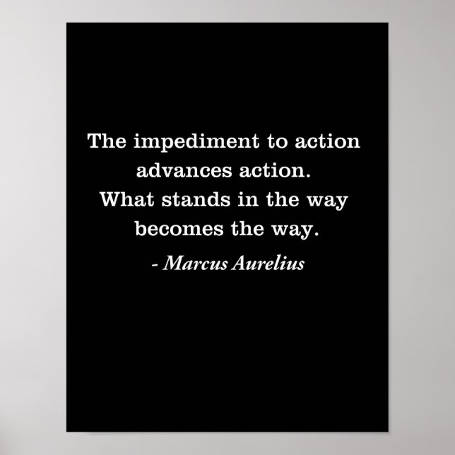 Poster Marcus Aurelius Impediment Coisa Estática (Frente)