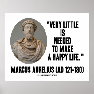 Pôster Marcus Aurelius Muito Pouco Precisa Fazer Uma Vida