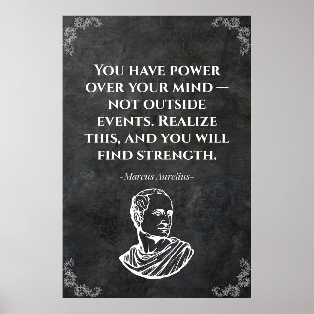 Poster Marcus Aurelius quote. Wise (Frente)