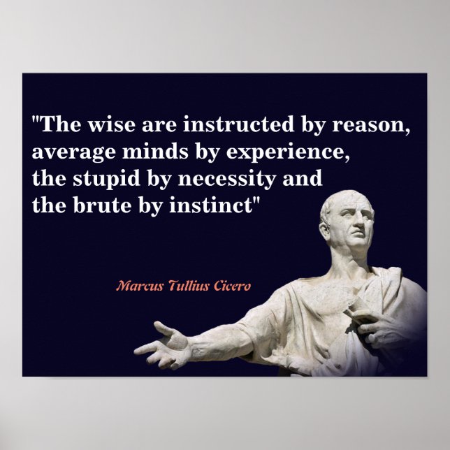 Poster Marcus Tullius Cicero Quote On Reason (Frente)