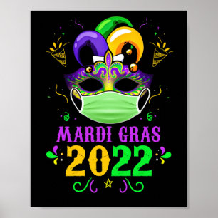 Poster Mardi Gras 2022 Festival De Quarentena Com Máscara